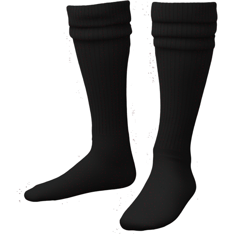 Plain Black over knee socks emoji