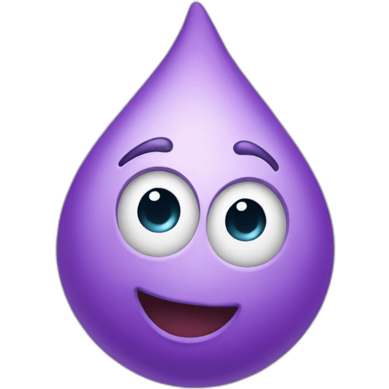 purple drop character emoji