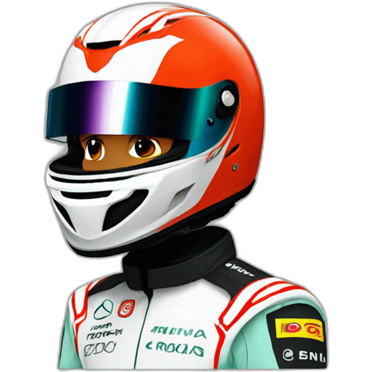 Lewis Hamilton with helmet emoji