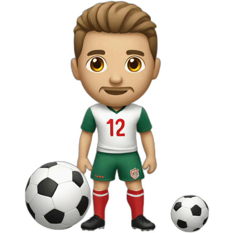 Tatuaje pelota futbol emoji