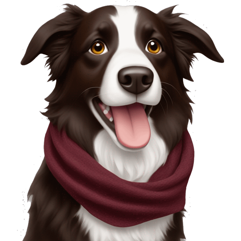 maroon scarf, texas A&M, Border collie  emoji