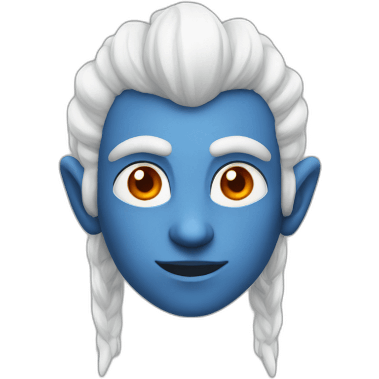 Blue-Elf-White-Mohawk-Orange-Eyes emoji