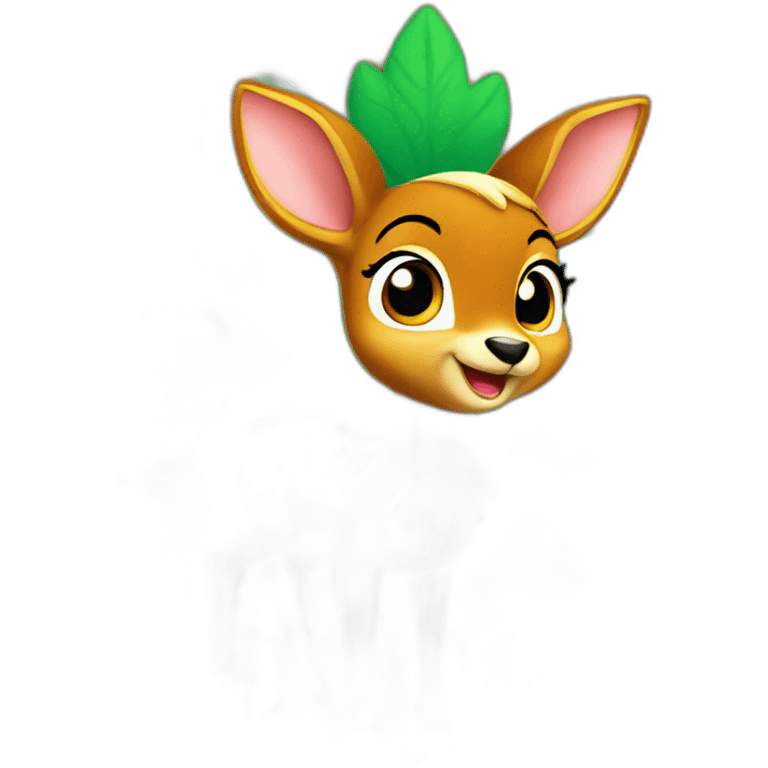 Bambi sur un arbre emoji