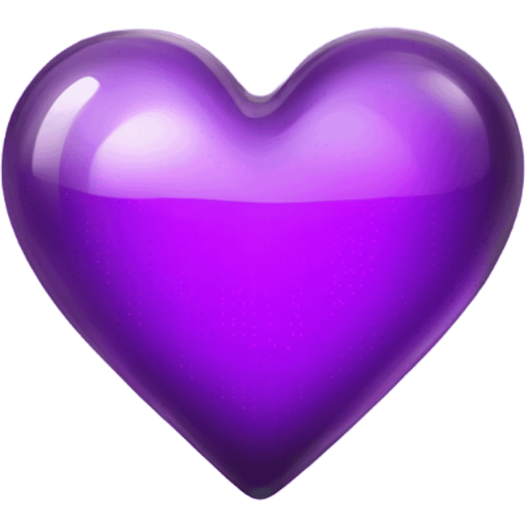 Shiny glass violet heart  emoji