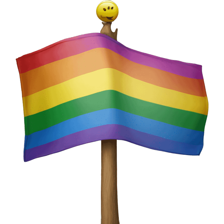 pride flag on fir emoji