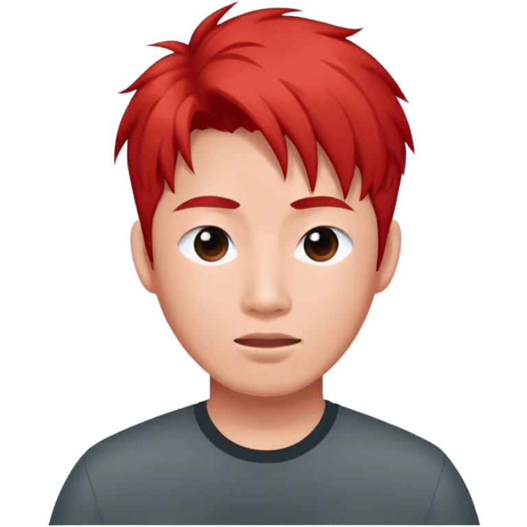 man with really red hair asian type emoji