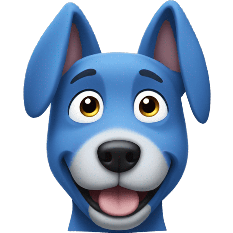 Blue dog from BLUEY tv series emoji