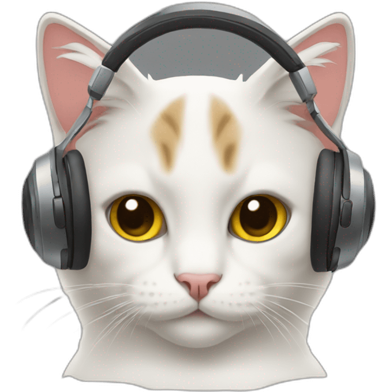 cat with headphones emoji