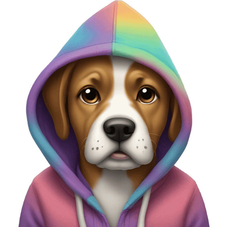 dog wearing hoodie emoji