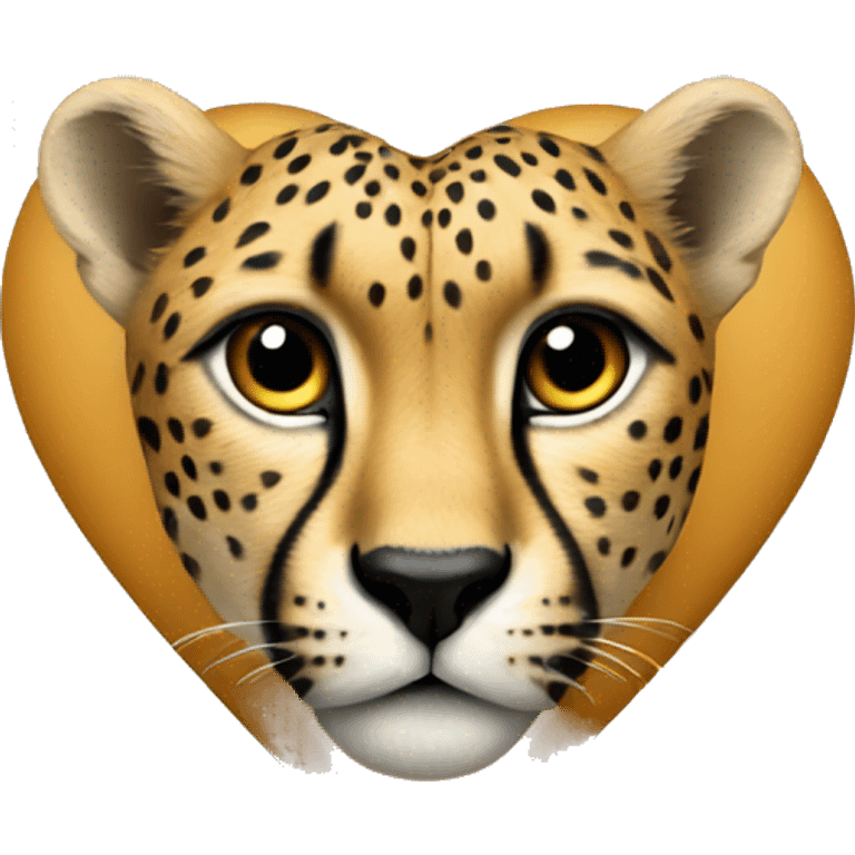 Cheetah heart emoji