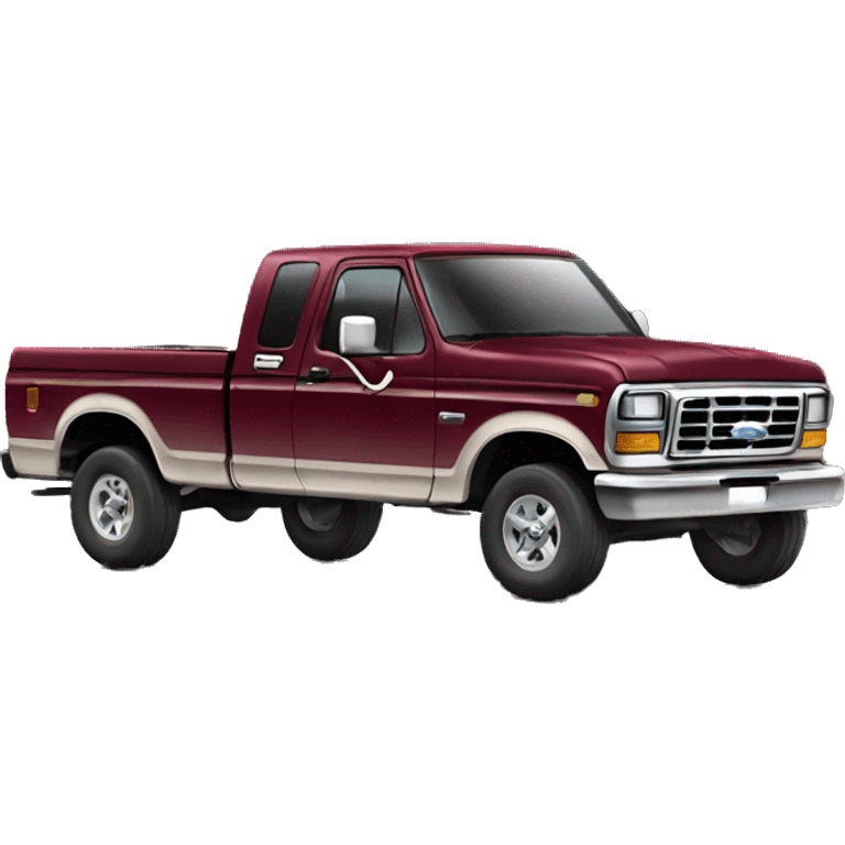 Maroon ford truck emoji