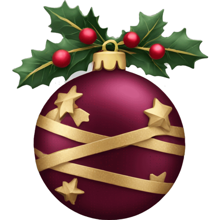 Burgundy Christmas decoration  emoji