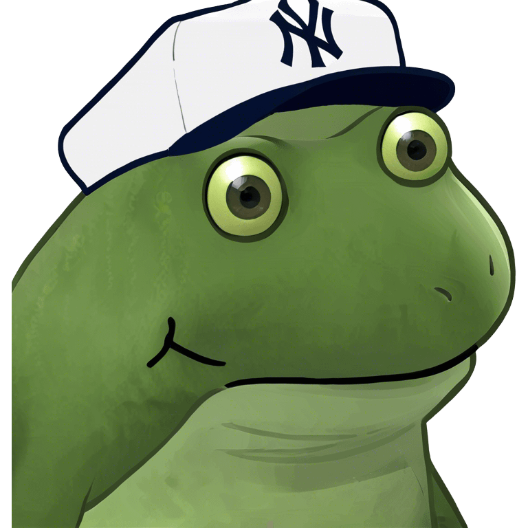 wearing a yankees hat emoji