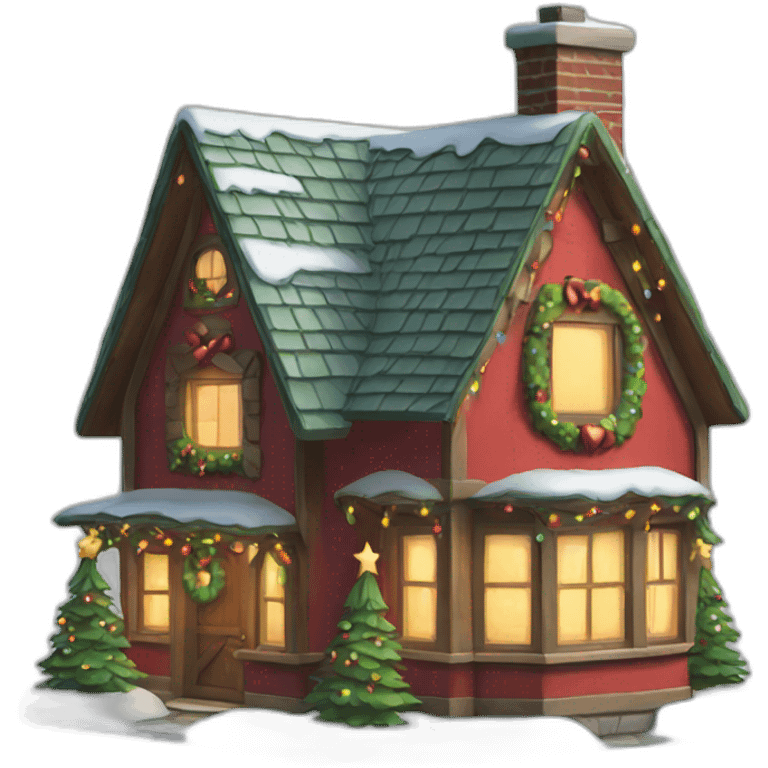 Christmas house emoji