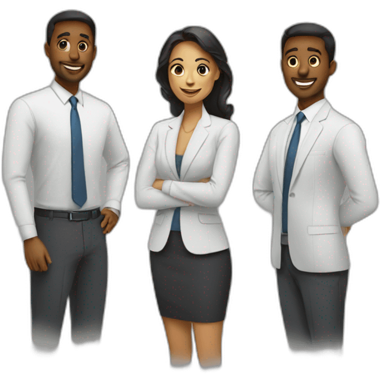 business team of 3 emoji