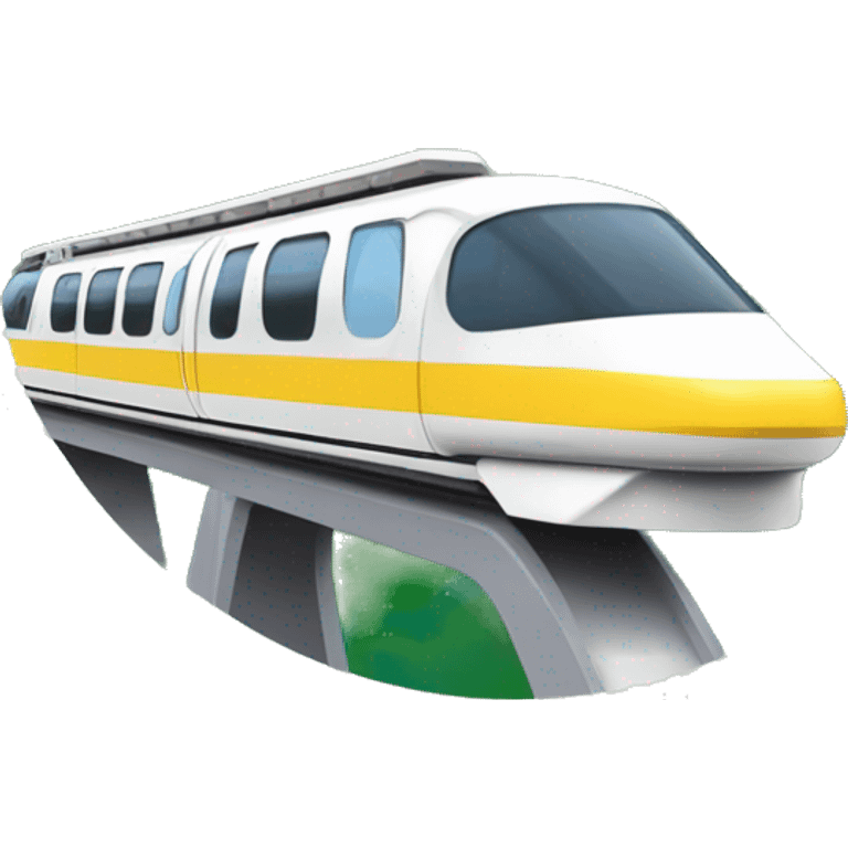 Disney world iconic vintage monorail white with yellow line emoji