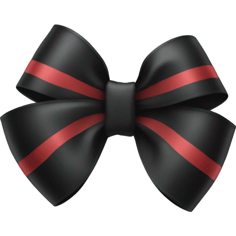 Black christmas bow emoji