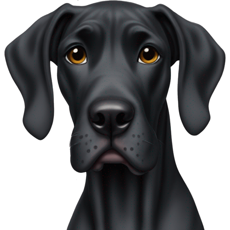 Female black Great Dane  emoji