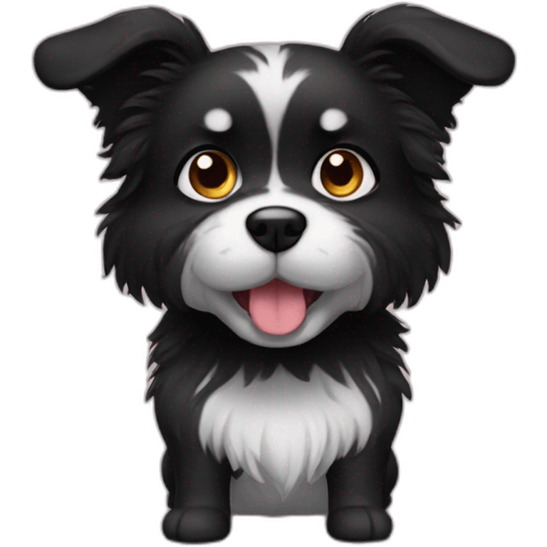 all black furry cute dog emoji