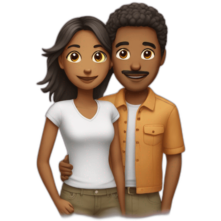 Couple mixte emoji