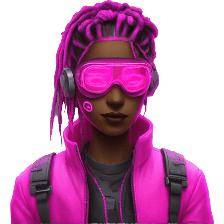 neon pink cyberpunk hype emoji