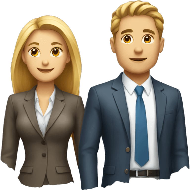 two investors man and woman emoji