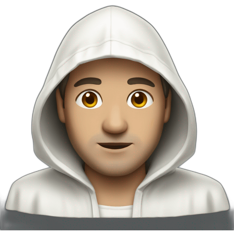 man with white robes and hoods emoji