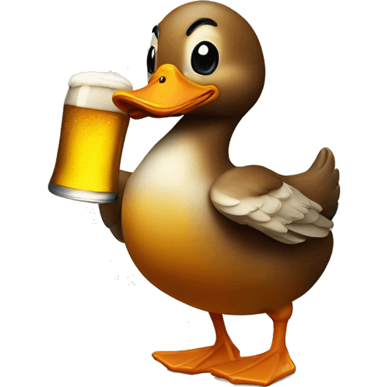 duck with beer emoji