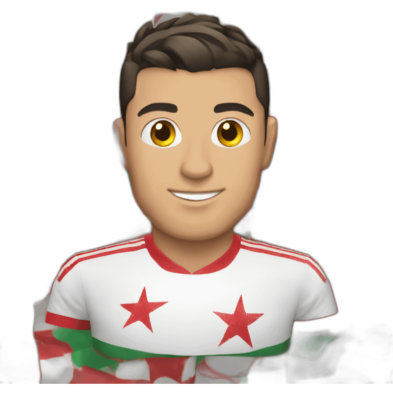 Cristiano avec le drapeau du maroc  emoji