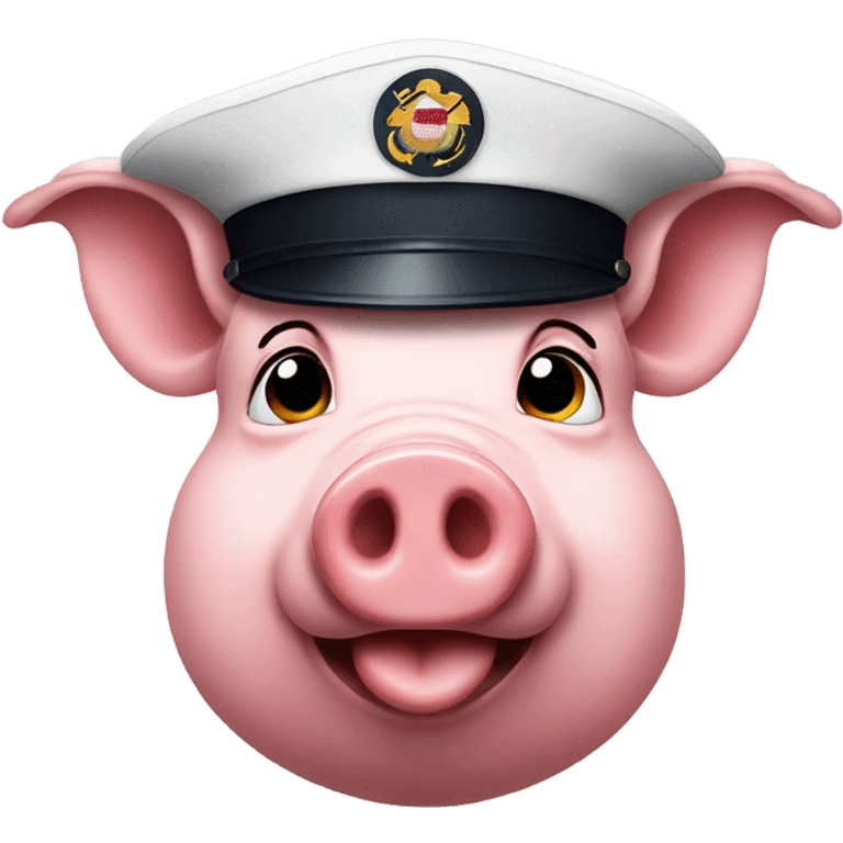 A pig with a marine Corp hat  emoji