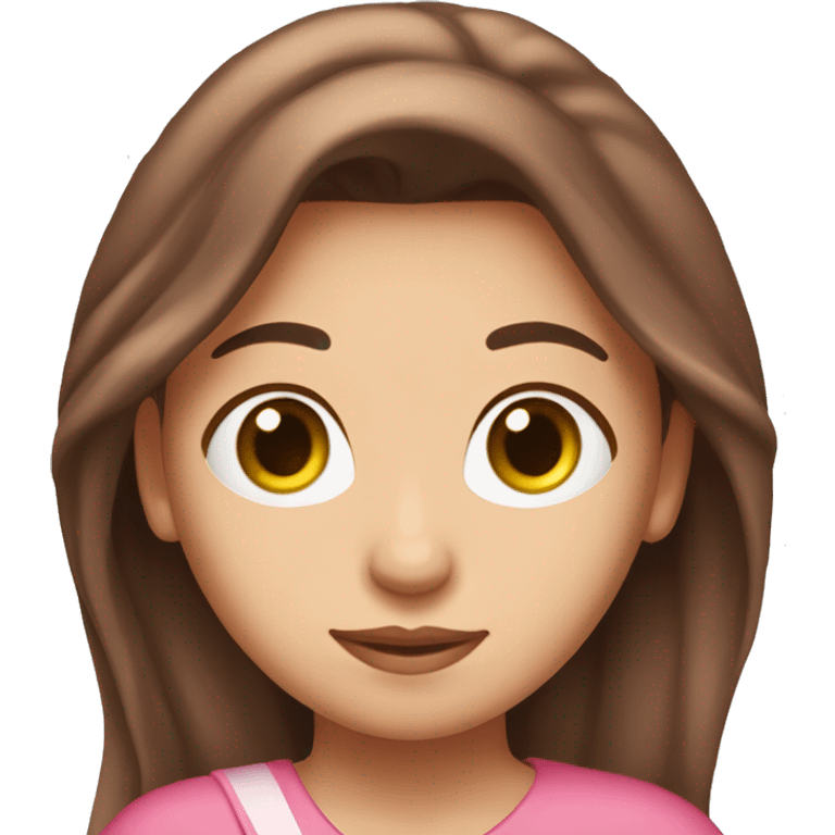 cœur brisé rose brunette rose in long hair emoji