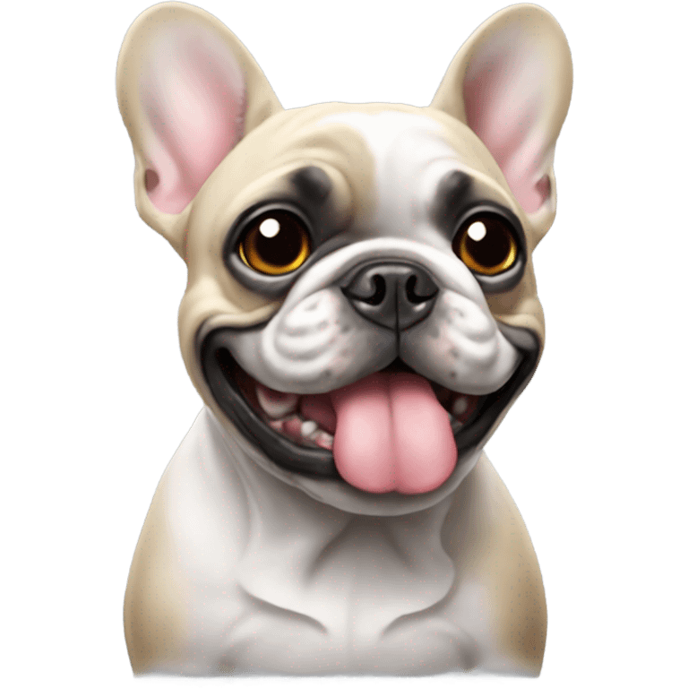 Rainbow french bulldog  emoji