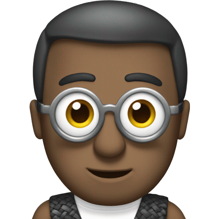 Kevin minion with carbon fibre effect skin tone emoji