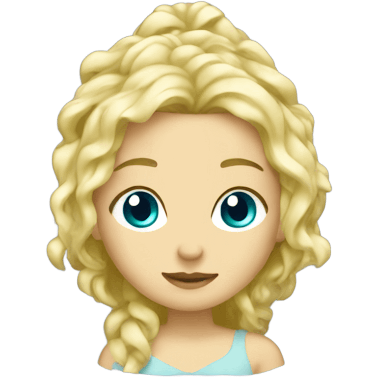 Create a blonde female water goddess emoji