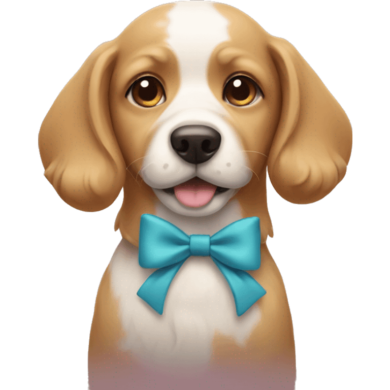 Dog with bow emoji