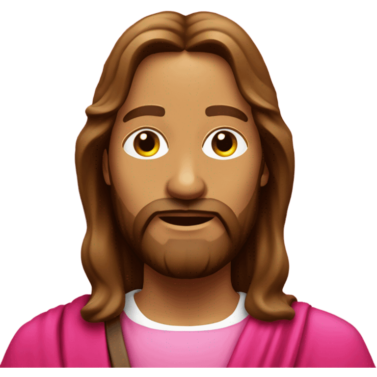 jesus dripped in pink emoji