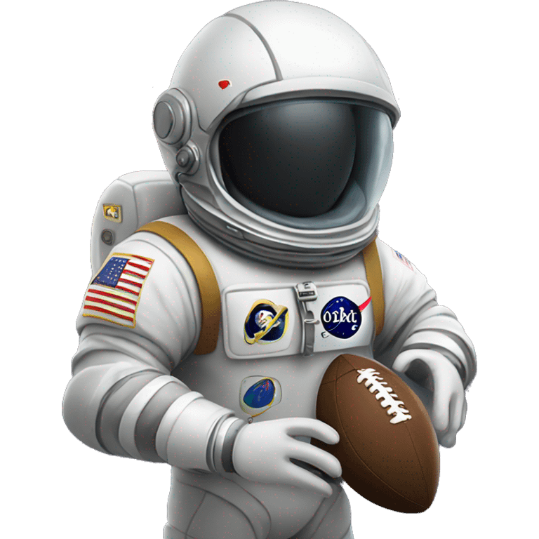 Football playing astronaut  emoji