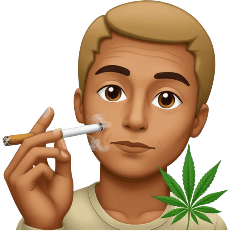 man smoking weed emoji