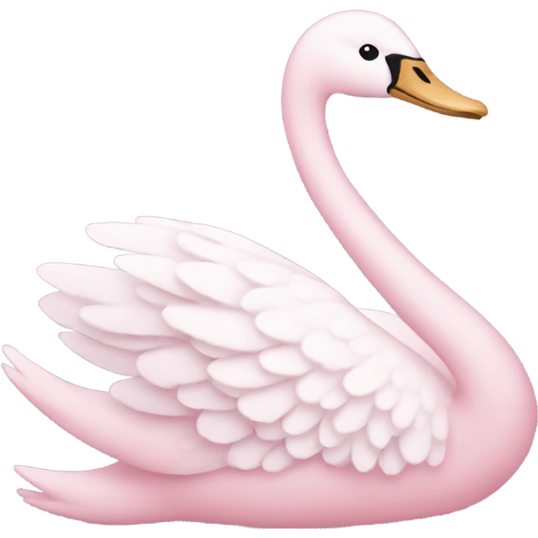 pastel pink swan emoji