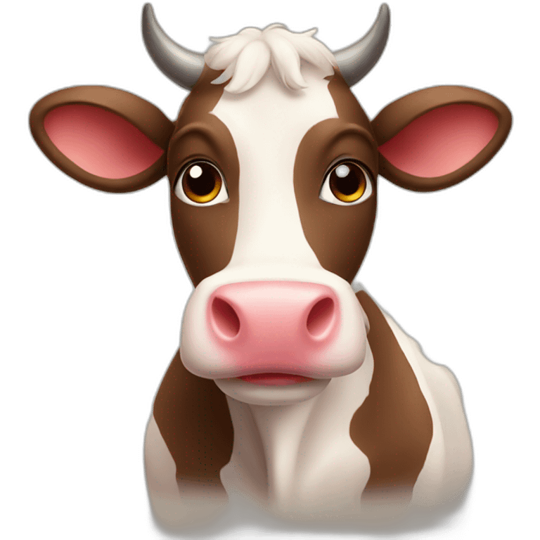 cow-in love emoji