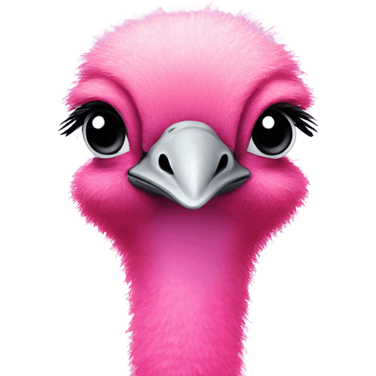 Pink ombre ostrich with glitter  emoji