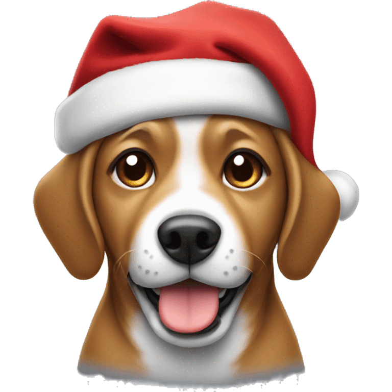 dog with Santa hat emoji