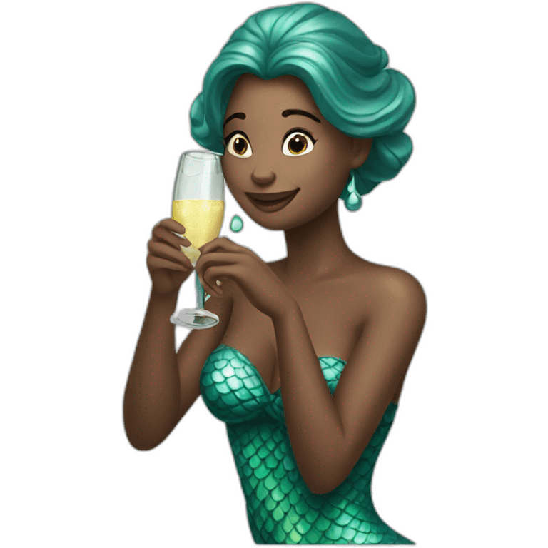 Mermaids drinking champagne emoji