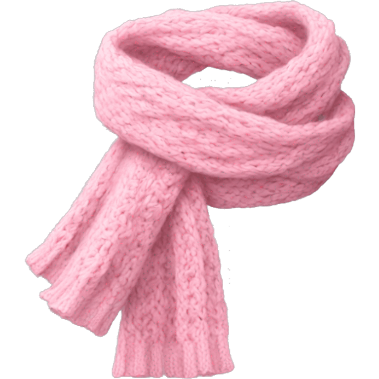 Light pink knitted scarf emoji