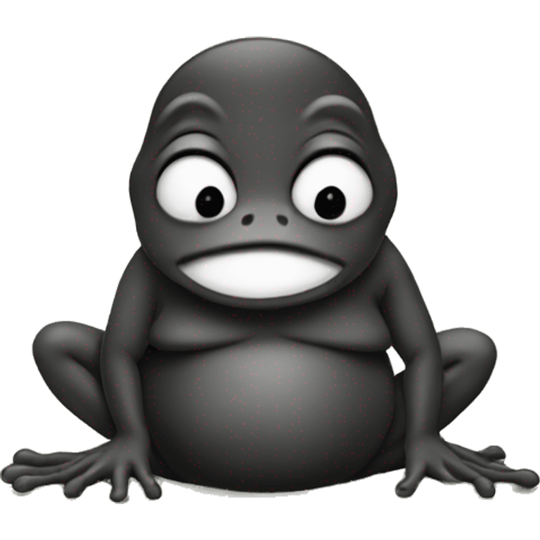 Pregnant man black frog emoji