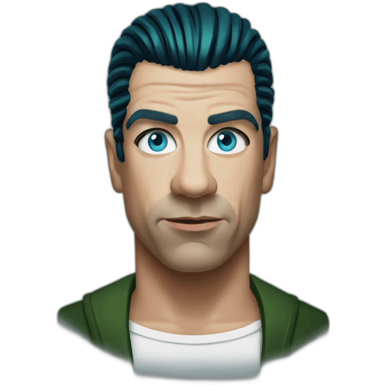 Till Lindemann with blue green eyes emoji