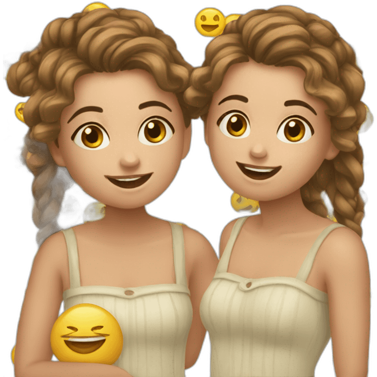 menina com cara de palhaço emoji