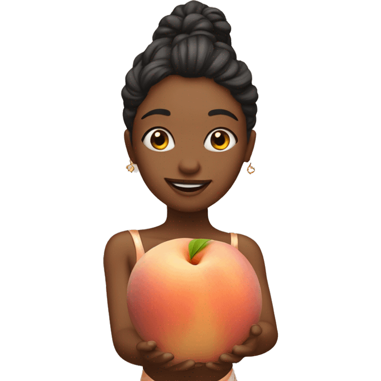 dancer with peach  emoji