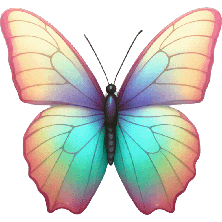 Iridescent glossy butterfly emoji