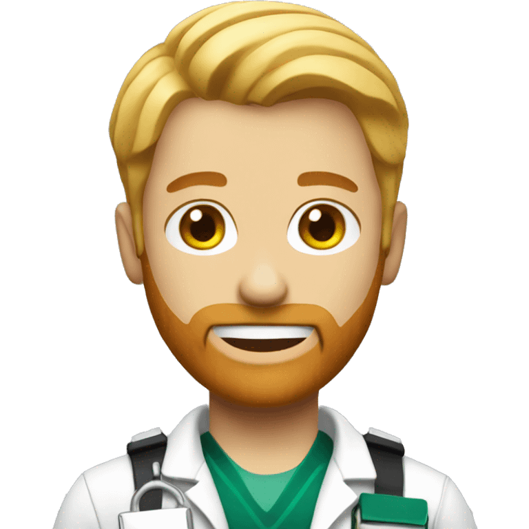 Blonde paramedic with red beard emoji